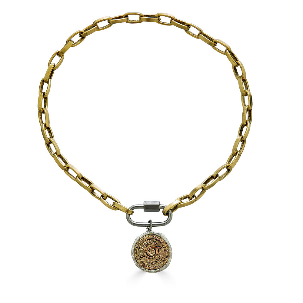 Gold Carabiner Necklace, Gold Heart Carabiner Necklace, Gold Chunky Necklace, Gold Rectangle Chain Necklace, Silver Rectangle Drawn Necklace
