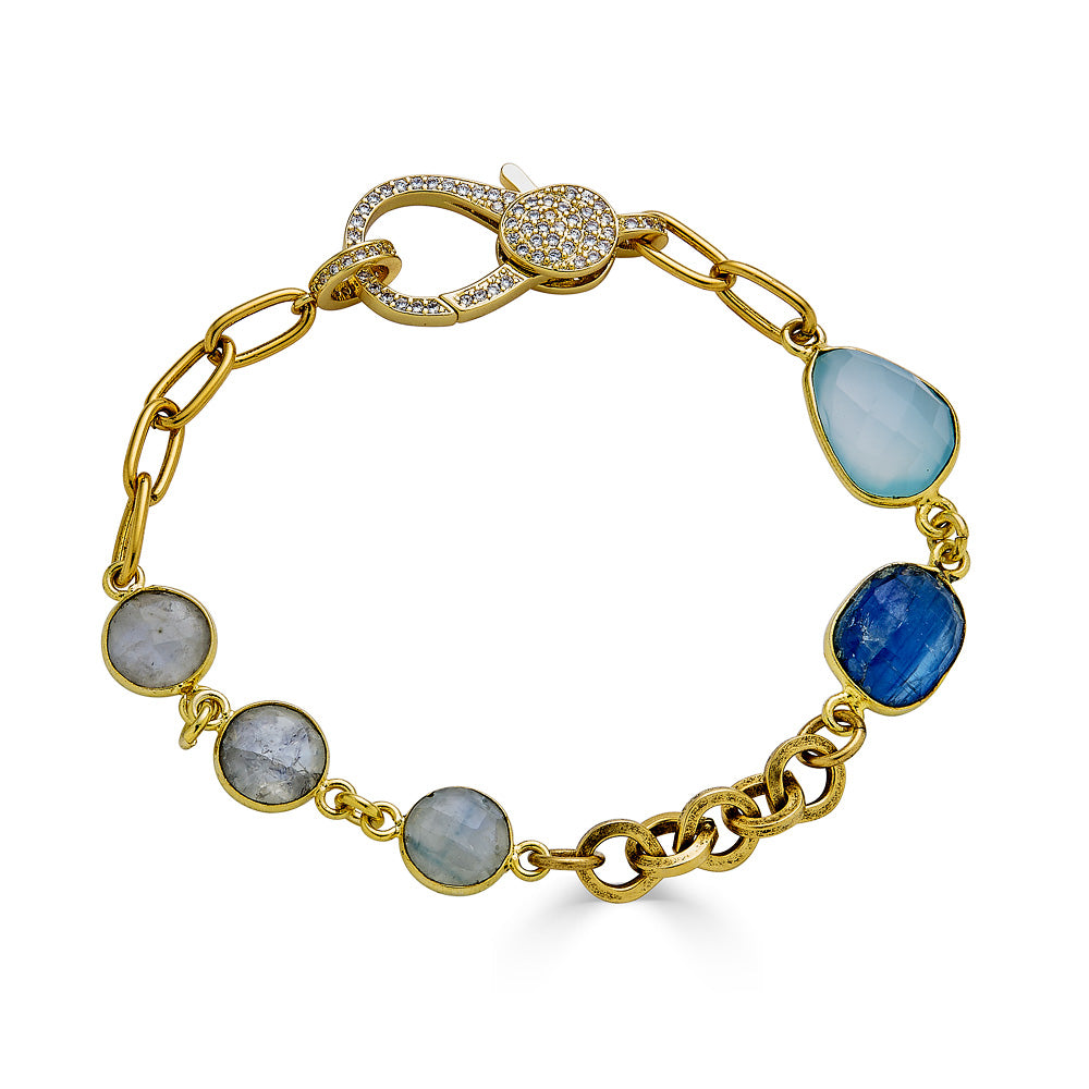 Blue stone bracelet on sale gold