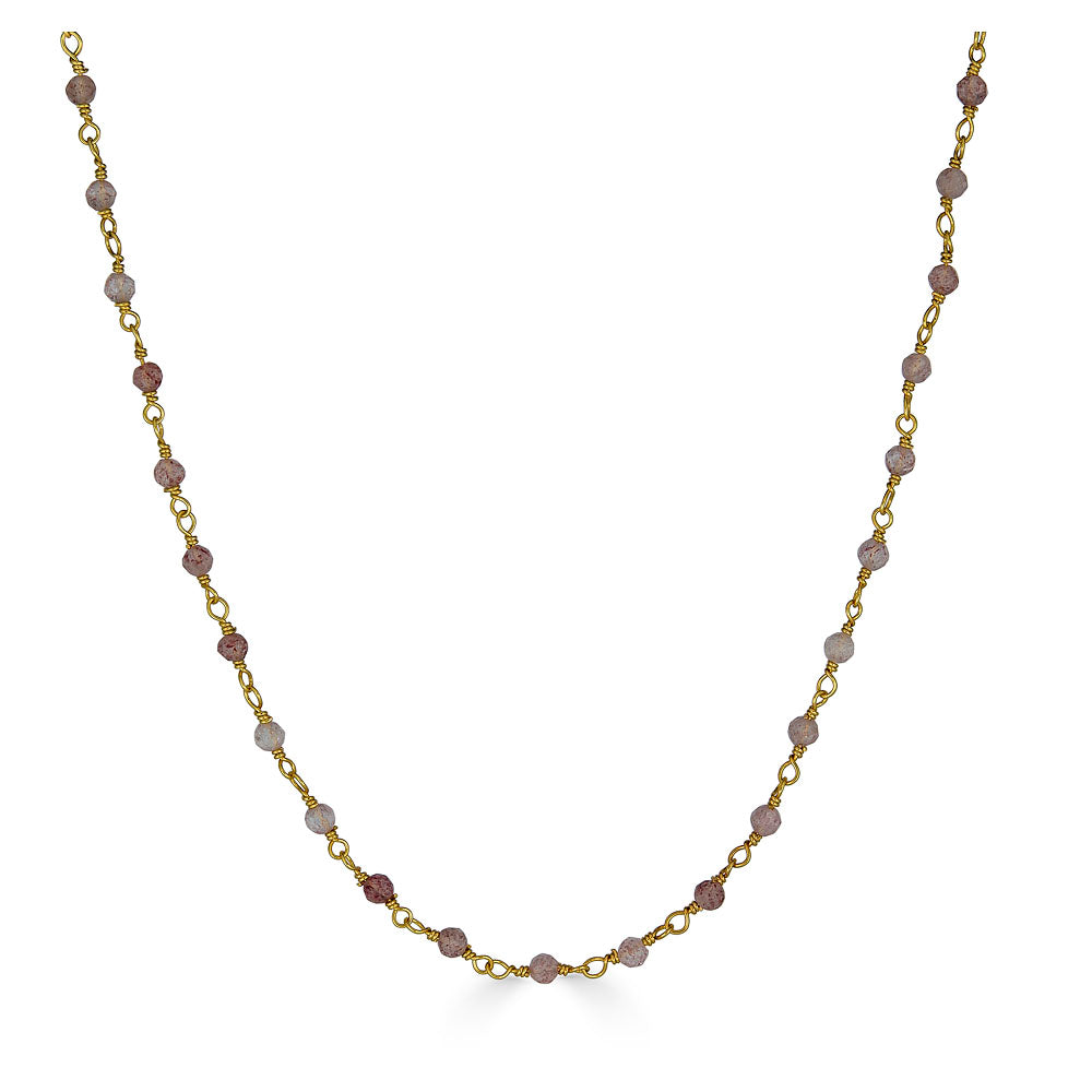 Two Strand Delicate Berry Quartz Necklace