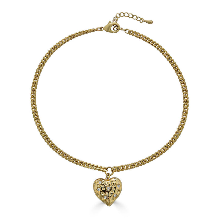 a big gold heart necklace