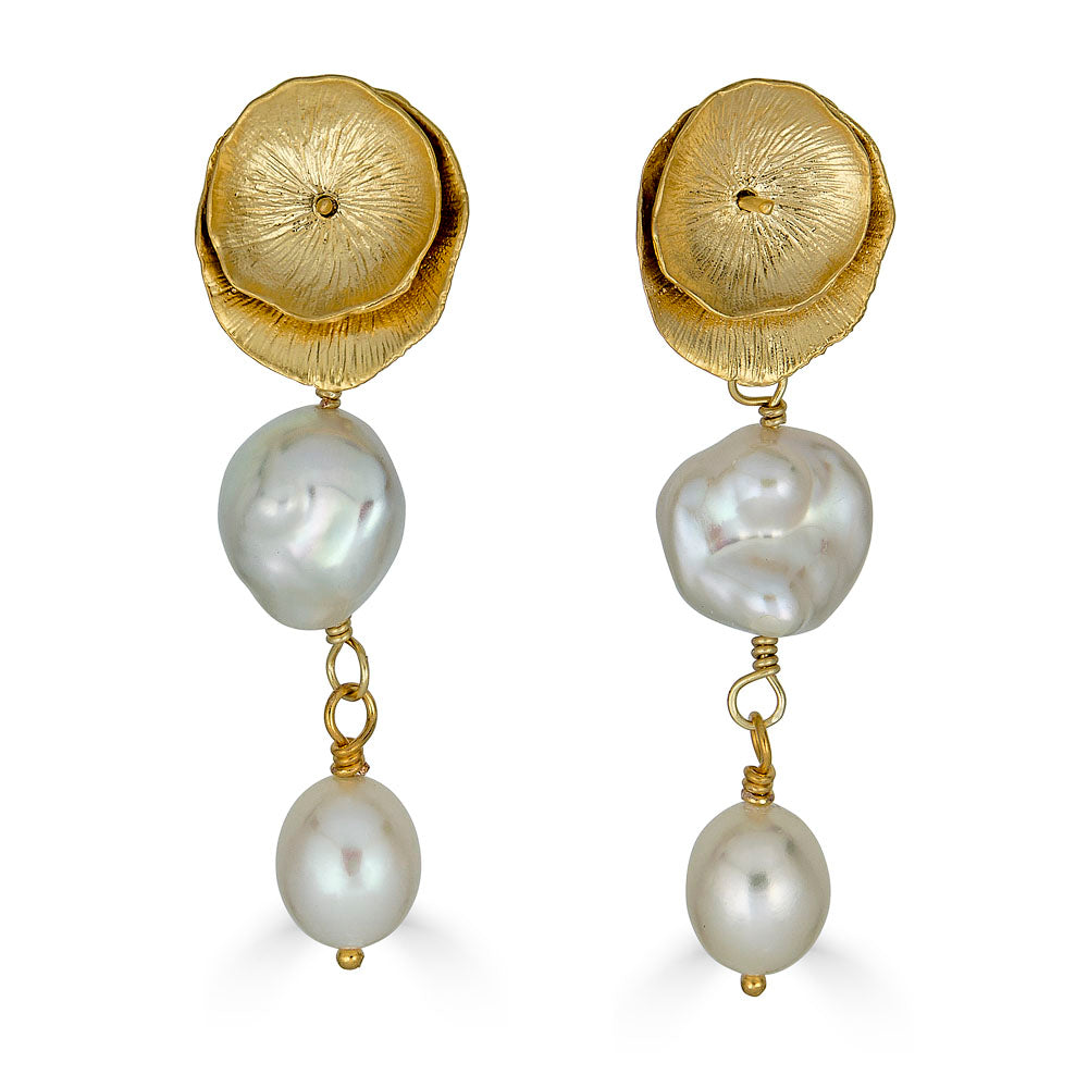 keshi pearl earrings