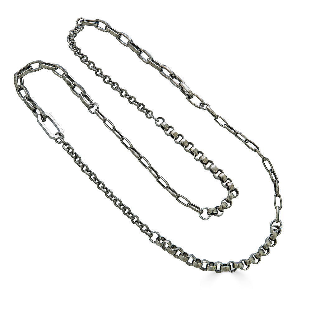 Thick Gold Paperclip Necklace with Silver Carabiner and Mixed Metal Co –  Loni Paul Jewelry